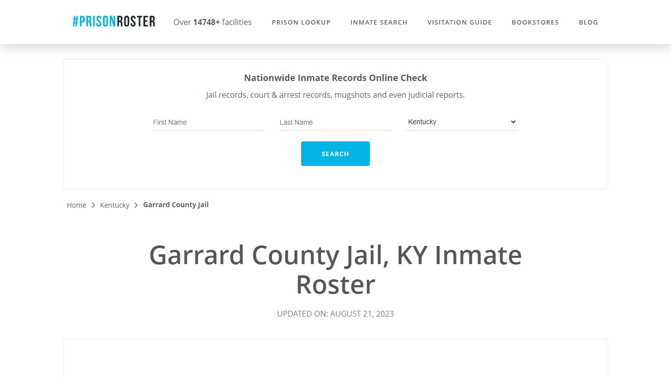 Garrard County Jail, KY Inmate Roster - Prisonroster